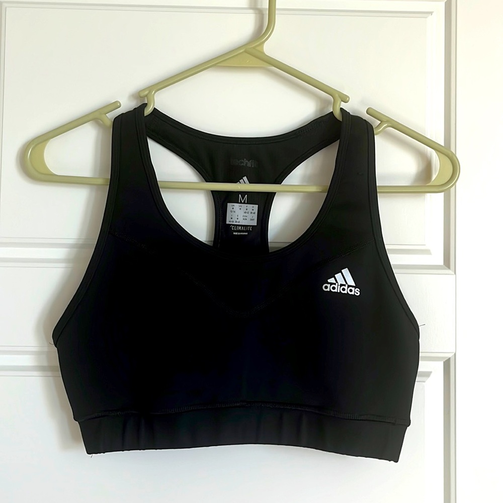 Adidas black sports bra